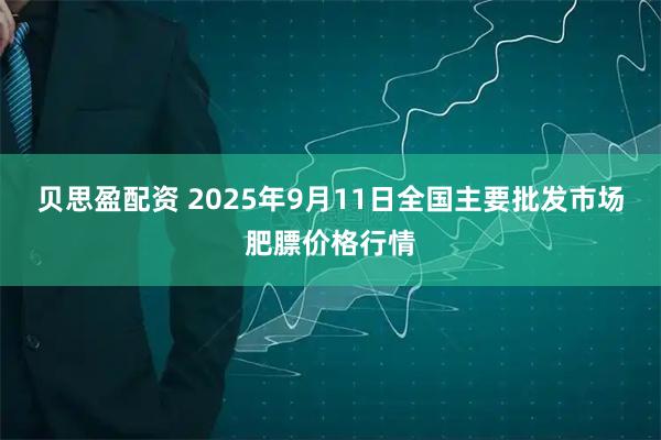 贝思盈配资 2025年9月11日全国主要批发市场肥膘价格行情